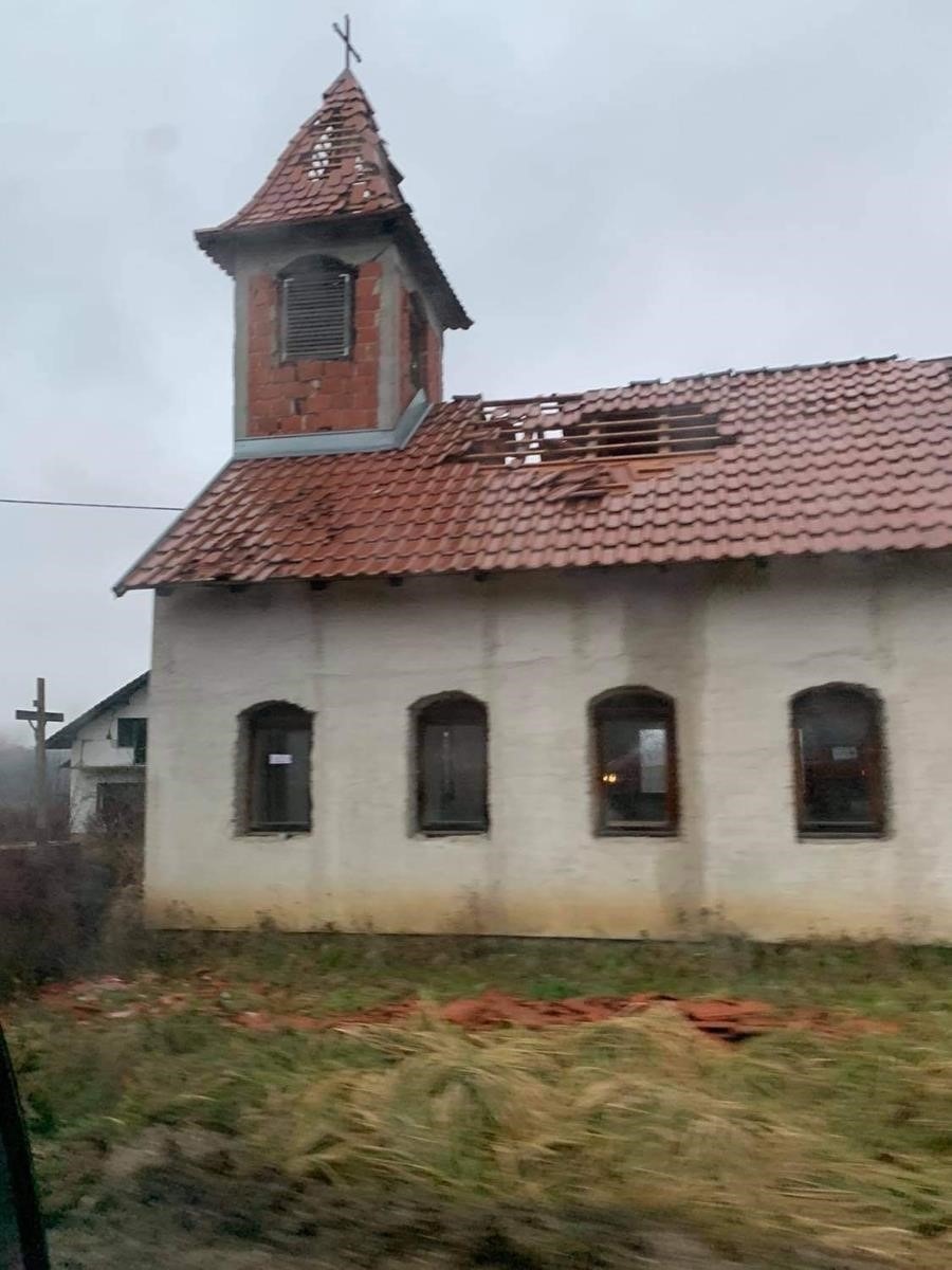 Stanton assists after the earthquake in Croatia damages church