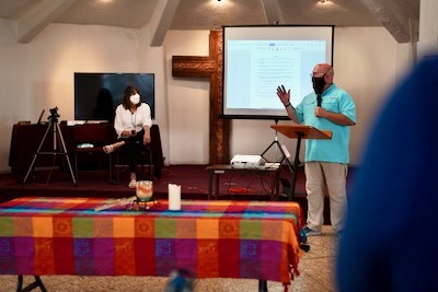 J.D. and Mercy teaching in CDMX
