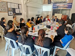 Bible study with Thai Village staff